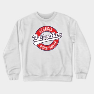 Georgia backpacker world traveler Crewneck Sweatshirt